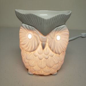SCENTSY Whoot White Owl Full Size Ceramic Wax Warmer